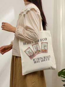 1 Pc The  Cat Version Pattern Tote Bag Shoulder Bag For Travel Daily Commute Women's Reusable Shopping Bag, Best Gift For Her,  Folding Shoulder Bag Summer Beach Holiday Bag  Merch