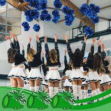 12 Pcs Cheer Luggage Tags Suitcases Travel Labels With Metal Ring Cheer Pom Pom Keychain Name Cheerleader Teams Gifts Cheerleading Sports Accessories Backpack Charms Women - Green + Cheer - View 7