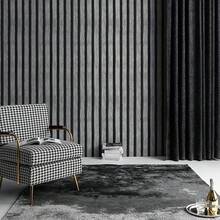 Papel Tapiz Autoadhesivo, Papel de Contacto Madera Mate Impermeable, Papel de Contacto Impermeable para Renovación de Muebles de Casa Oficina (Azul Blanco) - Raya Negro-Negro - Ver 3