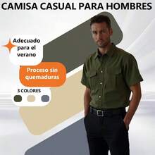 Camisas de Trabajo para Hombre, Camisa Pesca Hombre Manga Corta, Secado Rpido, Proteccin, Secado Rpido, Resistente Al Desgaste y Transpirable para Viajes, Trabajo, Senderismo, con Bolsillos - XXL + Gris - Ver 9