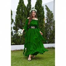 Renaissance Dress Women Victorian Medieval Gothic Witch Fairy Wedding Beige Off Shoulder Puff Sleeve Ruffle Dresses{"Color_name":"05-Green","Size_name":"XX-Large/3X-Large"} - 05-綠色 - 查看 7