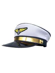 1 件男女通用飞行员/空乘人员帽子，宇航员太空部队帽，适合角色扮演，化装舞会配饰 - 彩色 - 查看 5