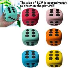 6 PIEZAS, Dados de espuma EVA extra grandes de 3,8/8 cm - Una herramienta de aprendizaje matemático de seis caras, utilizada como pelota antiestrés en el aula, un dado gigante de 6 caras extra grande, un juguete de aprendizaje educativo para aliviar la ansiedad, adecuado para juegos de mesa, portátil y ligero, es la opción perfecta para regalos de cumpleaños y vuelta al cole. Obtén tu número de la suerte.