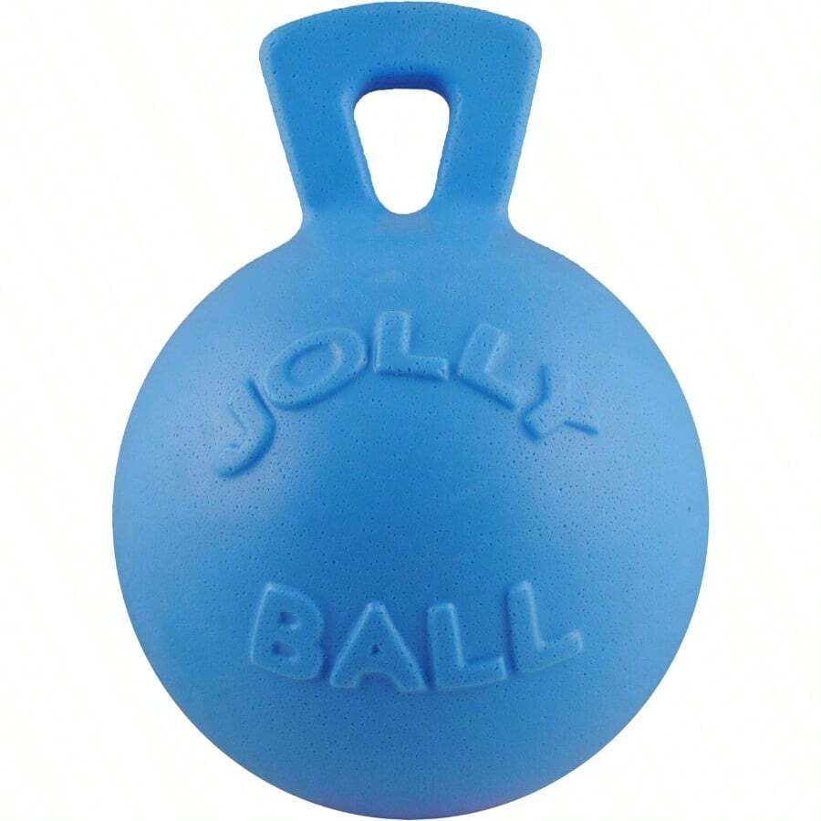 Jolly Pets TugnToss Heavy Duty Dog Toy Ball With Handle 8 Inches Large Blueberry - Blueberry - View 1