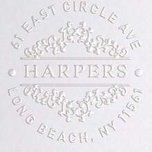 Address Embosser Seal Stamp Personalized Customized Monogram Wedding Invitiations 1 X 5/8" Design 4 - As Pic - View 1