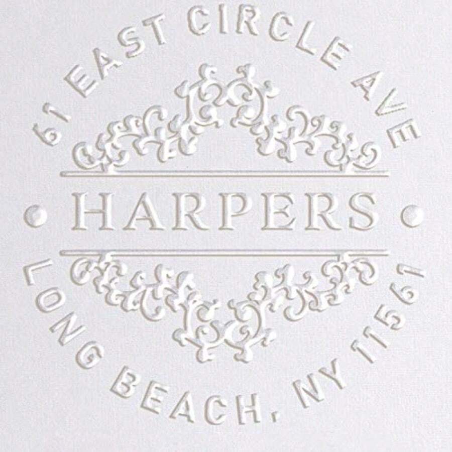 Address Embosser Seal Stamp Personalized Customized Monogram Wedding Invitiations 1 X 5/8" Design 4 - As Pic - View 1