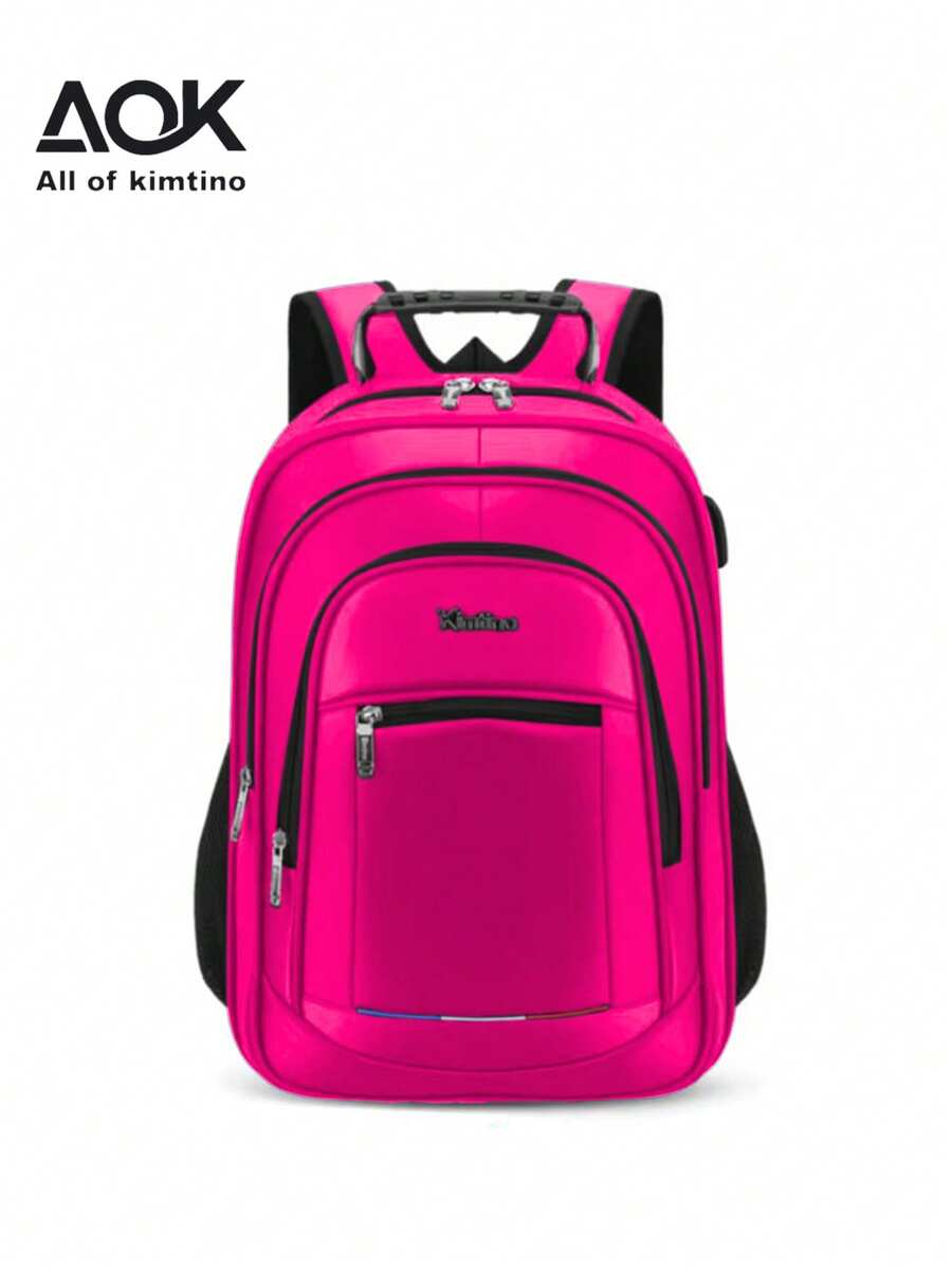 Unisex Backpack Water Resistant Waterproof Reinforced Steel Cable For School Travel Social Elegant Great Promotion Random Model Shipping - 粉色 - 查看 1