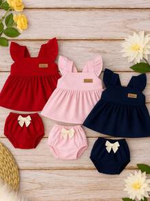 Kit c/6 Peças 3 Conjuntos Batinha + Calcinha Eloá - Multicolorido - Visão 3