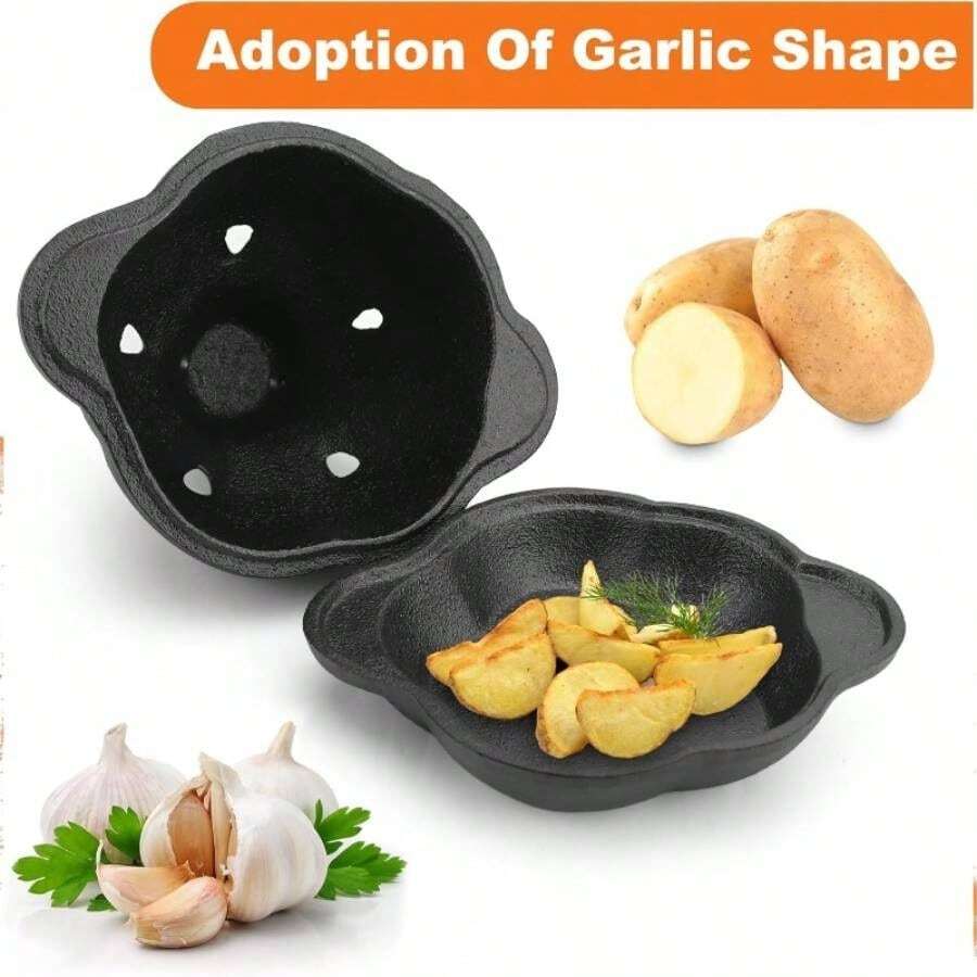 Asador de ajos de hierro fundido pre - sazonado, asador ahumador de hierro fundido, asadors de ajos de hierro colado con, asadors de melaza para hornos de cocina, barbacoas al aire libre - inicial - Ver 1