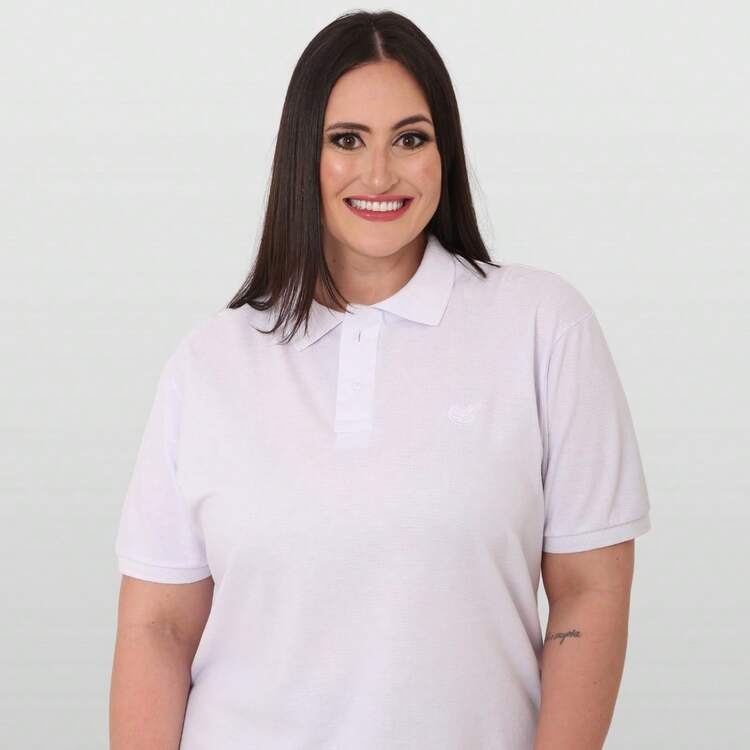 Women's Polo Shirt Plus Size Tshirt Babylook G1 G2 G3 Alata Blouses Classic Quality Luxury Work Uniform - 白色 - 查看 6