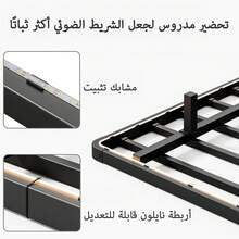 Yanara Floating Bed Frame With Smart LED Lights And Charging Station, Modern Bed With Metal Platform, Easy Assembly, No Box Spring Needed - Nữ hoàng: 160*200cm - Xem 6