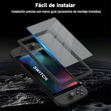 2Piezas Protectores de Pantalla para Switch 2 2025 Mica Cristal Vidrio Templado 9H, Resistente a Araazos, Fcil de Instalar, con Marco Gua - inicial - Ver 6