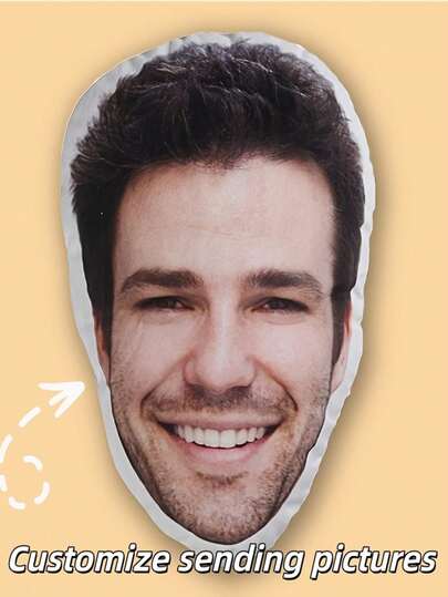 1 Gối nhung in 3D hai mặt cá nhân hóa, có thể tùy chỉnh bằng ảnh khuôn mặt, cơ thể hoặc người nổi tiếng của bạn, vải polyester dệt kim, búp bê chân dung 3D cá nhân hóa được bọc hoàn toàn, gối in ảnh 3D làm quà lưu niệm, thích hợp để trang trí ghế sofa, ghế, ô tô và phòng ngủ - Quà tặng độc đáo cho Giáng sinh, Halloween, Lễ tạ ơn