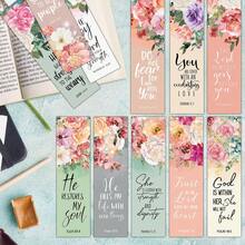30pcs Inspirational Floral Bible Verse Bookmarks - Scripture Quote Bookmarks, Reading Decor Message Cards, Religious Encouragement Gifts, Suitable For Readers, Men And Women - Multicolor - View 7