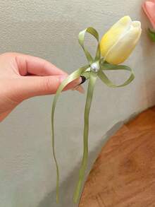 1pc Women's Pink Cute Tulip Flower Hair Clip, Suitable For Parties, Vacations And Daily Use, Claw Clips, Hair Claws, Clips For Hair, Hair Slide, Hair Barrettes, Alligator Hair Clip, Flower Hair Accessories