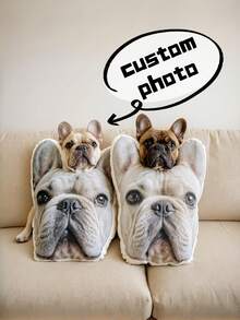 1 PIEZA Almohada personalizada con foto de mascota - Impresión realista de doble cara, recuerdo conmemorativo suave para amantes de perros/gatos, regalo para Navidad, cumpleaños, homenaje al Puente Arcoíris, perfecto para sofá, cama, dormitorio, coche, patio, caravana, Halloween, Pascua, Acción de Gracias y fiesta de cumpleaños de mascotas