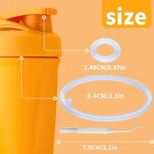 9PCS Shaker Cup Gasket BlenderBottle Strada Stainless Steel Shaker Bottle Bottle Gasket Silicone Gasket Compatible With BlenderBottle Strada ShakerStrada Flip - 透明的 - 查看 2