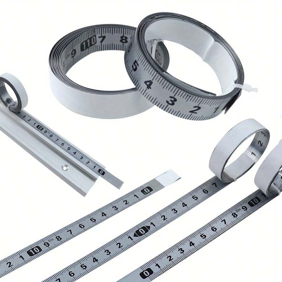 木工自粘式金属卷尺 - 精密刻度尺，39.37 英寸 - 236.22 英寸，兼容斜切轨道和重型轨道
