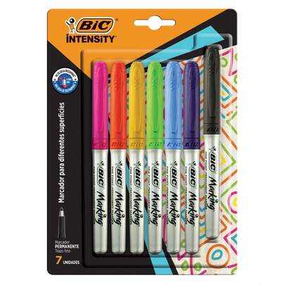 Marcador Permanente de Punto Grueso en Tinta Negra - Ideal para Escritura, Dibujo y Etiquetado, con Buen Grip, 1 Pieza