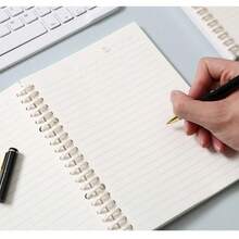 A5 Minimalist Removable Loose Leaf Notebook, Transparent B5 Spiral Bound Lined Notebook