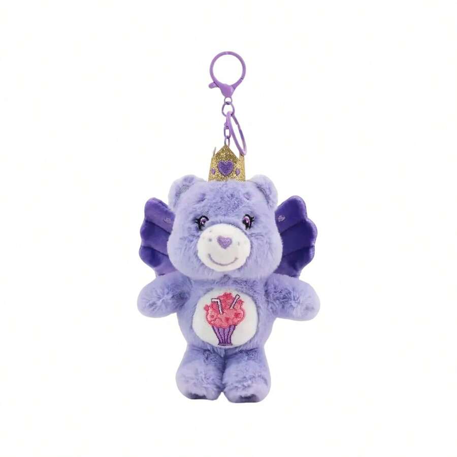 Gantungan Kunci Boneka Beruang Care Bears Sayap Kupu-kupu 15cm dengan Suara BB, Boneka Kartun, Hiasan Tas, Liontin Boneka, Dekorasi Ransel untuk Penggemar