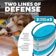 Outward Hound Tough Skinz Durable Squeaky Dog Toy With Two Tough Layers, Watermelon, Red, Medium - MàuE - Xem 2