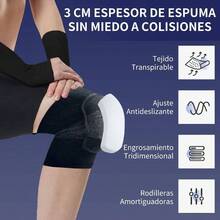 4 piezas Rodilleras De Voleibol, Rodilleras De Voleibol Y Mangas De Brazo De Voleibol, Voleibol Mangas de Brazo, Arns Deportivo para el Pelo, Bolsa Almacenamiento, para Deportes Aire Libre, Correr, Gimnasio Negro - inicial - Ver 8