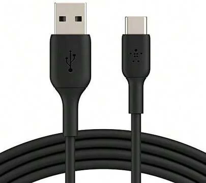  Cavo Belkin BoostCharge USB C (cavo da USB-C a USB-A, cavo USB Type C per iPhone 16, iPhone 15, Samsung Galaxy S24, S23, Pixel, iPad Pro, MacBook, Nintendo Switch e altri), 1 m, nero