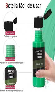 Spardar Juego De Pintura AcríLica, 24 Colores*59ml Pinturas AcríLicas De Alta Calidad, Pinturas No TóXicas Para Artistas Y Pintores De Pasatiempos Con 10 Pincel, Paleta De Mezcla Y Lienzo (Jaguar) - Jaguar - Ver 6