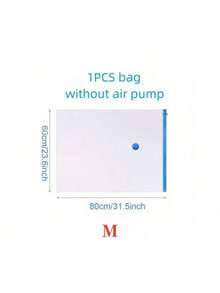 Oversized Vacuum Transparent High-Quality Storage Compression Bags, Suitable For Travel Essentials, Clothes, Bedding, Blankets, And Other Portable Storage Bags. Manual Vacuum Pump Compression Bag Set, No Electricity Required, Reduces Space Usage. - Blue - View 16