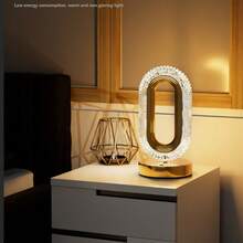 1 Desktop Crystal Touch Lamp, Powered By USB, With Three Adjustment Levels, Suitable As A Bedside Lamp For Bedrooms And Living Rooms, Suitable For Home Use, Office Use, And Hotel Decoration. - Gold - View 5