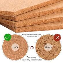 1pc/4pcs/8pcs/16pcs Hexagon Cork Stickers DIY Decorative Postcard Wall Cork Board Bulletin Board Message Board Pin Boards