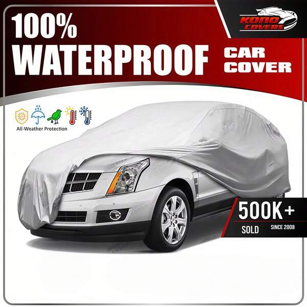 Capa de carro de 1 peça - resistente a UV, isolante de calor, proteção para todas as estações, capa protetora contra poeira prateada de tamanho normal para exterior de carro, vários tamanhos - todas as estações, anti-UV, antipoeira e antichuva/neve/gelo, adequada para carros compactos, capa de carro Oxford, capa universal para sedan, resistente a arranhões, capa protetora contra sol, capa de carro prateada para proteção contra chuva/sol, capa protetora, capa de carro à prova de poeira para todas as estações