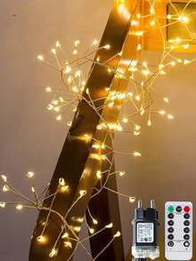 6m-50m Fairy Light LED Cluster Firecracker String Lights Christmas Garland For Birthday Home New Year Christmas Tree Garden Party Wedding Decor Lamps