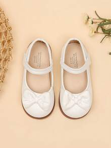 适合幼儿的舒适户外平底鞋，可爱的婴儿学步鞋，时尚玛丽珍户外保暖婴儿平底鞋，适合女婴 - 白色 - 查看 7