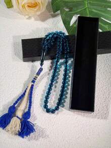 1 件 45 珠 10 毫米透明亚克力 Tasbih/Misbaha 祈祷珠手链，简约设计，适合穆斯林日常祈祷，情侣礼物，适合礼拜、节日 - 彩色 - 查看 27