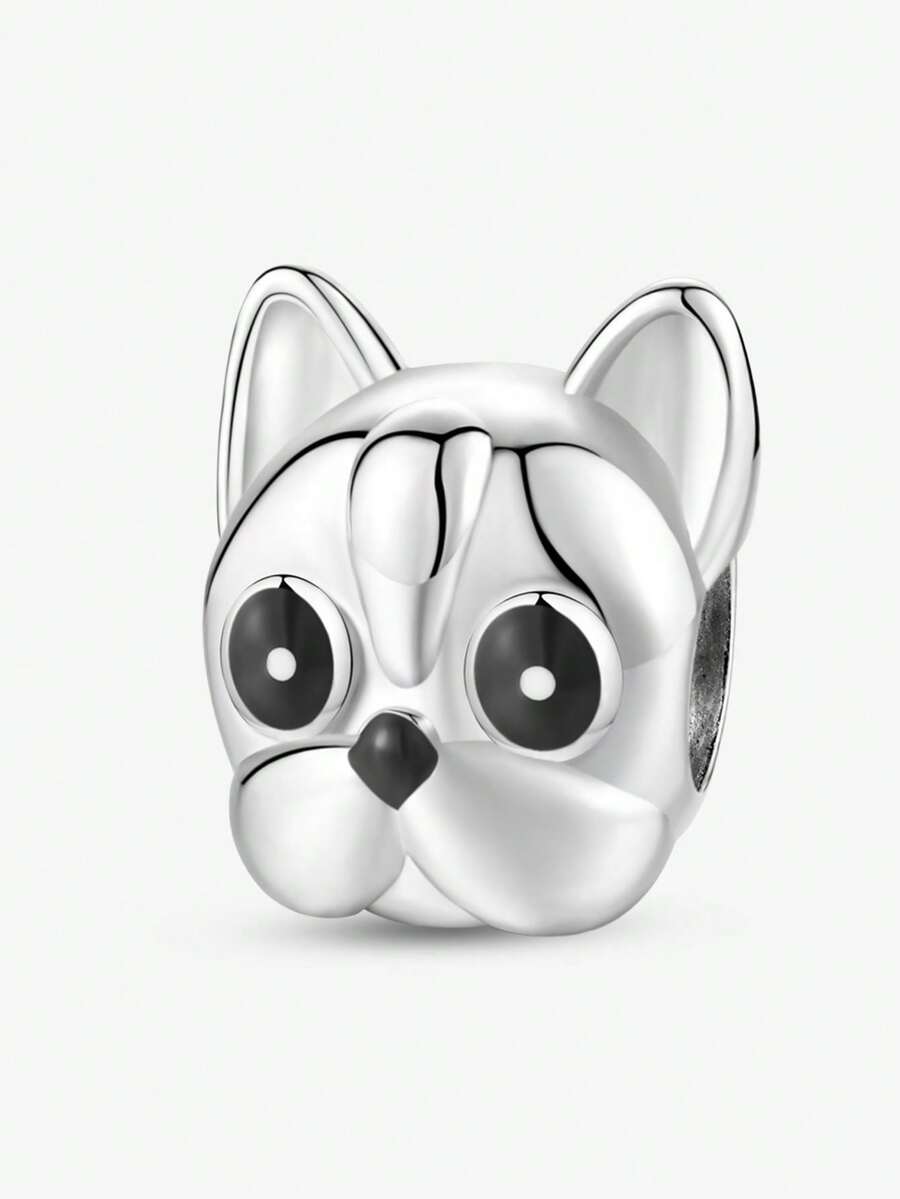1件时尚可爱的法国斗牛犬串珠吊坠,适合女士手链、手镯DIY饰品制作及日常配饰装饰,适合女孩佩戴 - 款式9 - 查看 1