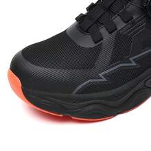 Calçados de trabalho industriais masculinos para armazém, calçados de leves, respiráveis, de alta elasticidade e antiderrapantes para esportes ao ar livre, com biqueira de aço, antifuro, fivela rotativa, calçados de proteção de trabalho (formato pequeno pela metade do tamanho)