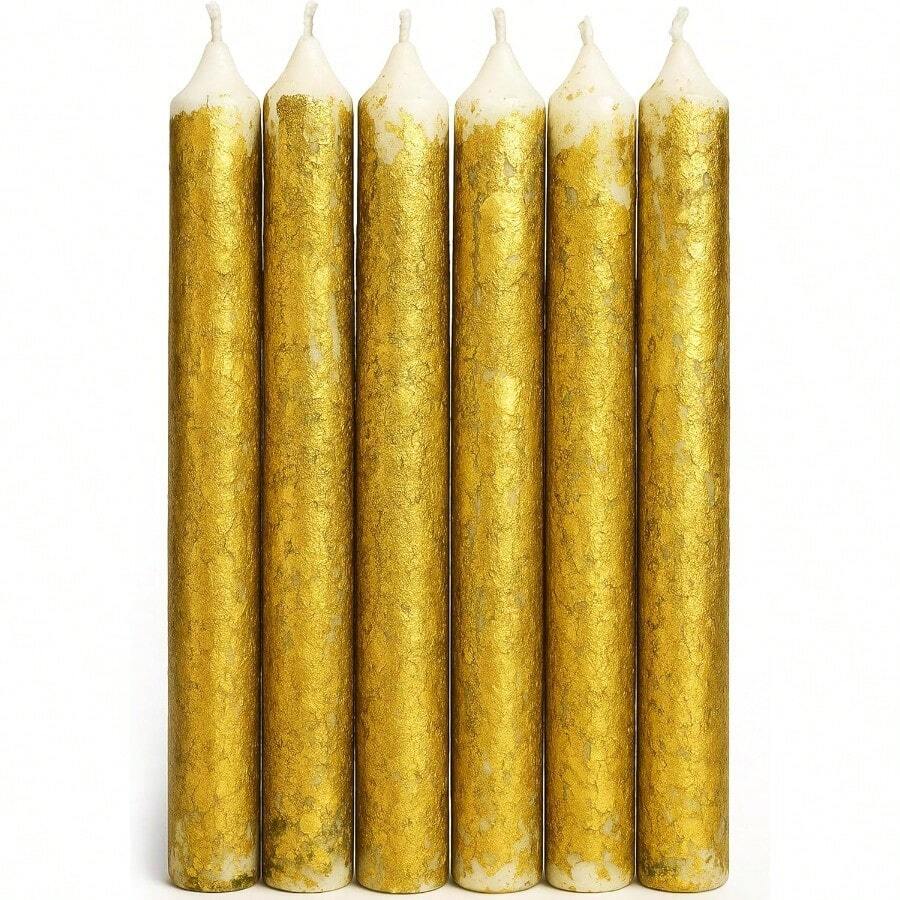 6Piece Scented Candles 6 Inch Long Dripless Candles For Weddings Christmas And Home Decor Each Candle Burn Time 4 Hours White Lavender