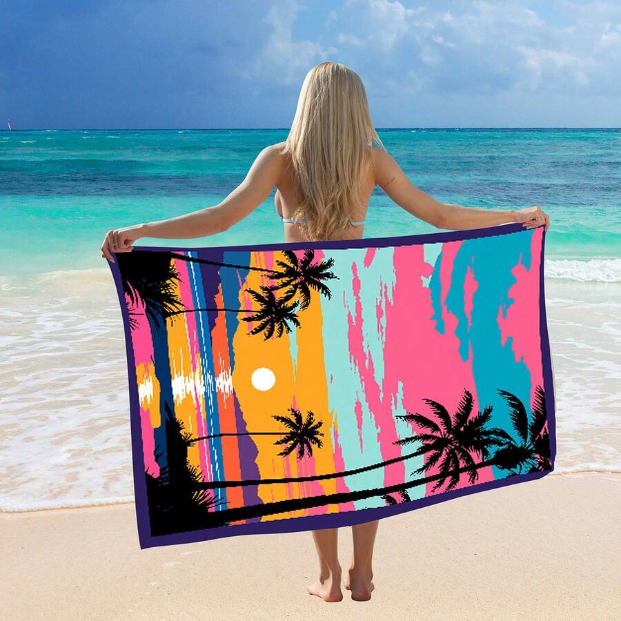 SKIRT In Silk Fabric Ideal For Bathing Suit Cover-Up, Sarong Fabric WITHOUT FINISH! - 日落 - 查看 1