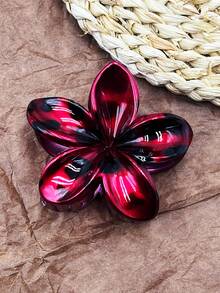 1 pieza/3 piezas/6 piezas Pinza para el cabello de plástico ABS con estampado floral bohemio, accesorios lindos para el cabello para la playa, viajes, fiestas, vacaciones y vuelta al colegio