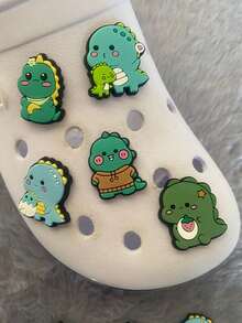 Kit 5 peças  Pins/Bottons Acrilico Para Babuche - Coleção Dino - Multicolorido - Visão 1