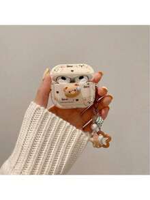 Teddy Bear Style Earphone Case Compatible With Apple Bluetooth Earphones 4th Gen, Apple Protective Case For 2nd/3rd Gen, New Vintage White Protective Cover - Clear - View 13