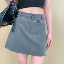 Cadena de cintura con diseño de mariposa para mujeres, estilo elegante y dulce, cinturón de cintura con goteo de aceite personalizado, diseño de nicho, accesorio de moda versátil, cadena de cintura de aluminio con mariposa, para todas las estaciones