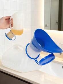 1pc Portable Urinal + Bedpan, Unisex Travel Urinal, Car Urinal, Hiking, Emergency With Cover And Funnel, Suitable For Men, Women, Elderly, Camping And Outdoor Activities
