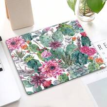 1 Stück Mauspad mit abstraktem Kunstdesign, quadratisches wasserdichtes rutschfestes Gummiuntergrund Mauspad, geeignet für Büro Laptop, moderne bohemische Blattmuster Schreibtischzubehör Büroartikel Büroschreibtischzubehör Mauspad für den Schreibtisch