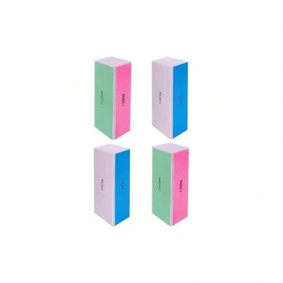 4 Pcs Nail Buffer Block Shine Buffing Manicure Pedicure, 4 Way 120240600 Grit