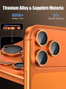 1 Set, Anti-Scratch Ultra-Clear Tempered Glass Camera Lens Protector - Compatible With IPhone 17/17 Pro/17 Pro Max/15 Pro Max/15 Pro/14 Pro - Perfect Fit, Scratch-Resistant, Orange