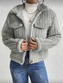 Women Coats - Grey - View 3