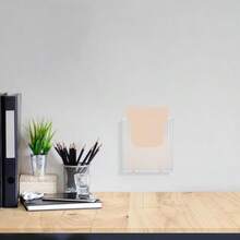 WallMounted Document Organizer Transparent File Holder For Office Stylish File Rack For Pamphlets Magazines And Documents Plastic Design Efficient Office Organization